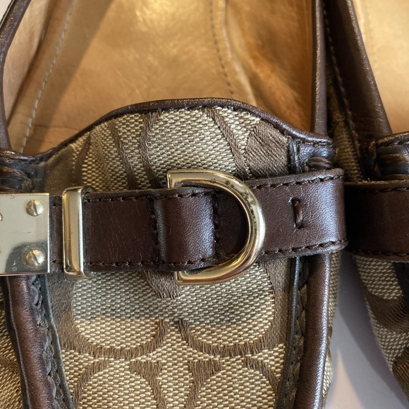 Coach Flores A2160 Women's Brown Casual Slip On Buckle Loafer Flats Size 9.5B - Picture 10 of 13